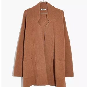 Madewell Spencer Sweater Coat XS BROWN